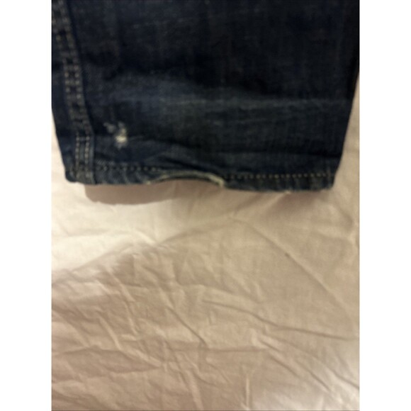 #8026 Takeshy Kurosawa Jeans Men's 34 Dark Wash Distressed Denim Button Fly - Picture 8 of 9